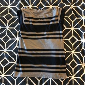 Grey and black striped top